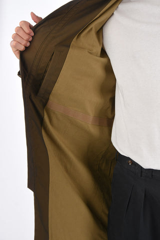 zip closure flat coat with hood