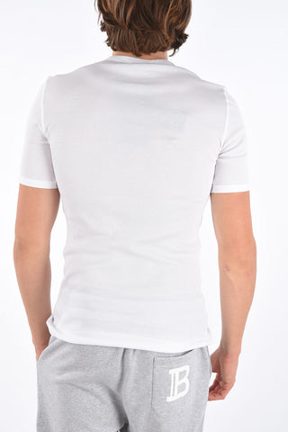 UNDERWEAR Ribbed Crew Neck T-Shirt with Buttons