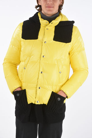 Daunenjacke Mit Woll-Details Und Kapuze