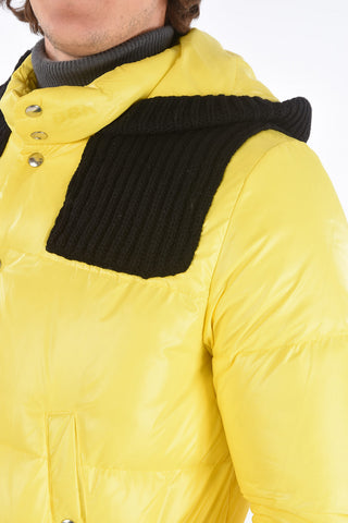 Daunenjacke Mit Woll-Details Und Kapuze