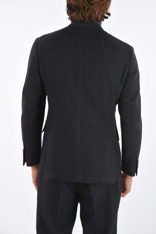 side vents peak lapel AARAGONA double breasted suit
