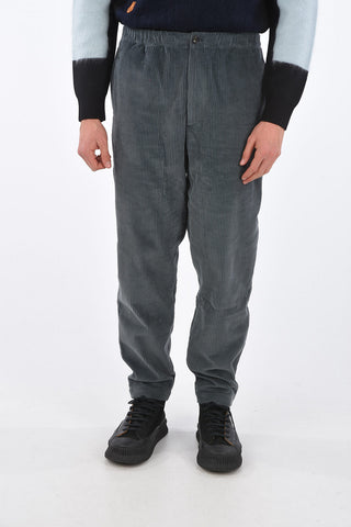 Corduroy Pants with Elastic Waistband