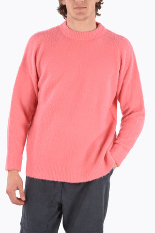 Pullover Girocollo con Bordi a Coste