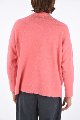 Pullover Girocollo con Bordi a Coste
