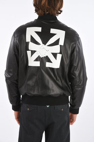 leather full zip AGREEMENT bomber
