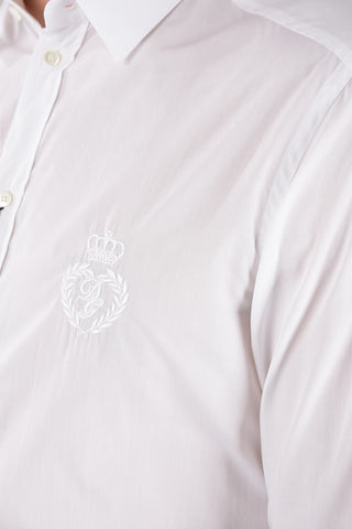 Camicia GOLD con Collo Francese e Logo Ricamato