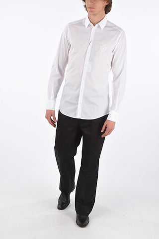 Camicia GOLD con Collo Francese e Logo Ricamato