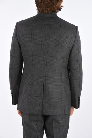 district check center vent peak lapel 2-button SHELTON suit drop 7R