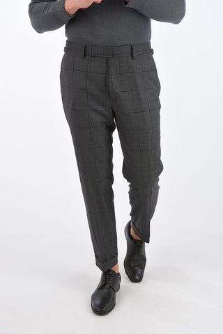 district check center vent peak lapel 2-button SHELTON suit drop 7R