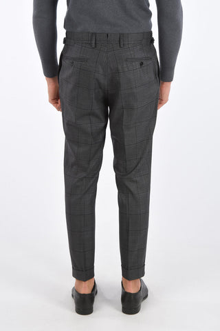 district check center vent peak lapel 2-button SHELTON suit drop 7R