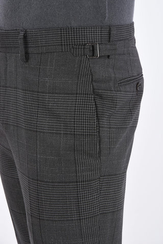 district check center vent peak lapel 2-button SHELTON suit drop 7R