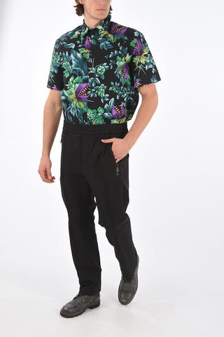 2 Zip Pocket Pants with Elastic Waistband