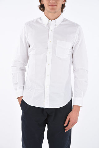Oxford Cotton Shirt with Button Down Collar and Breast-pocket