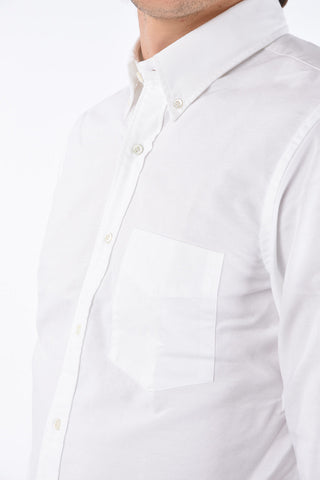 Oxford Cotton Shirt with Button Down Collar and Breast-pocket