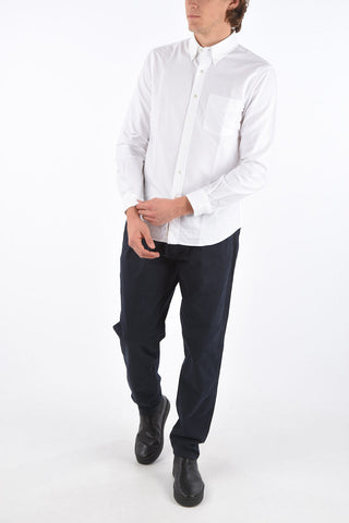 Oxford Cotton Shirt with Button Down Collar and Breast-pocket