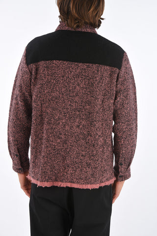 Two Tone Wool Blend Shirt with 2 Breast-pockets