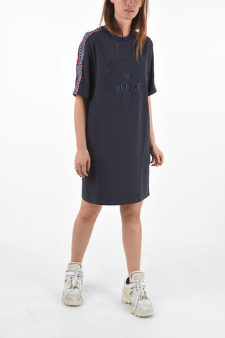 Embroidered midi tee dress