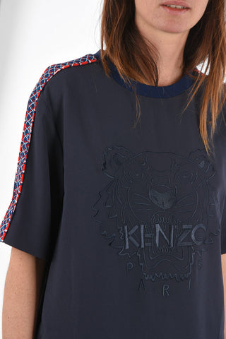 Embroidered midi tee dress
