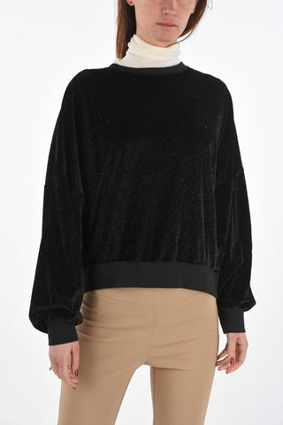 velvet glitter sweater with Batwing Sleeve