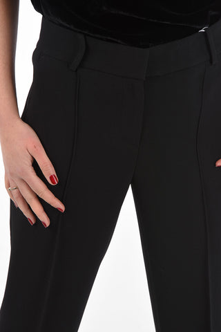 Pantaloni con Pieghe Cucite e Chiusura Nascosta