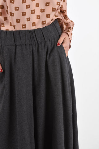 Wool High Waist Palazzo Pants