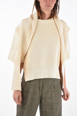 ribbed crew-neck sweater
