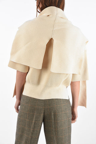 ribbed crew-neck sweater