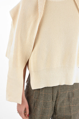 ribbed crew-neck sweater