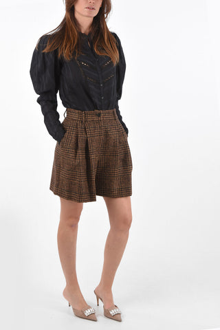Double-Pleated Shorts with Belt Loops