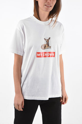 Crewneck T-shirt CARRICK with MY CROWN Print