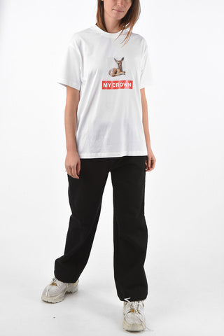 Crewneck T-shirt CARRICK with MY CROWN Print