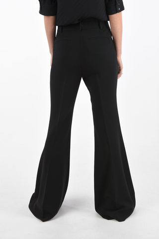 Palazzo Pants with Belt Loops and Hidden Fastening