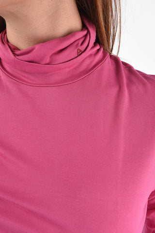 T-shirt Collo Alto a Maniche Lunghe