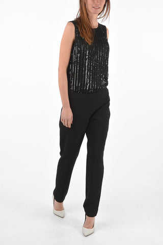 Pantaloni Slim Fit con Vita Regolare e Zip Laterale