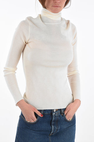 turtle neck ribbed sweater