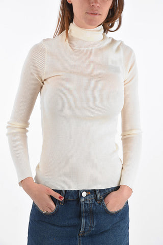 turtle neck ribbed sweater