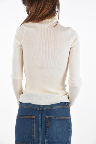 turtle neck ribbed sweater