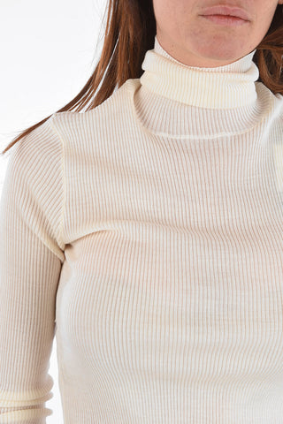 turtle neck ribbed sweater
