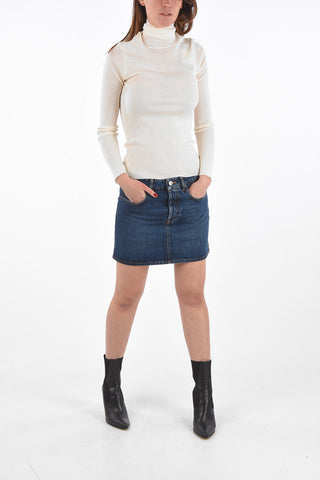 turtle neck ribbed sweater