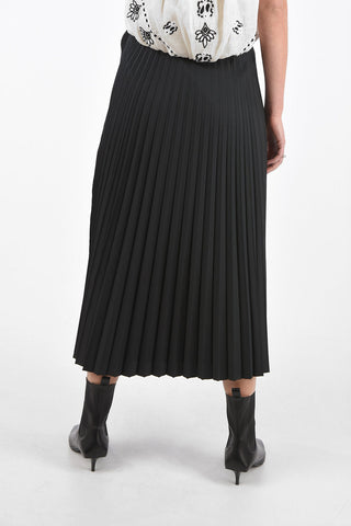 Belted Accordion Wrap Skirt