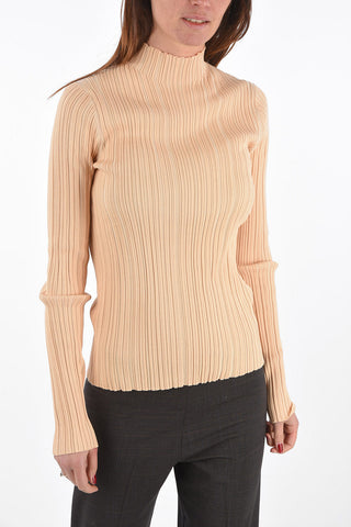 turtle neck ribbed sweater