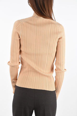 turtle neck ribbed sweater