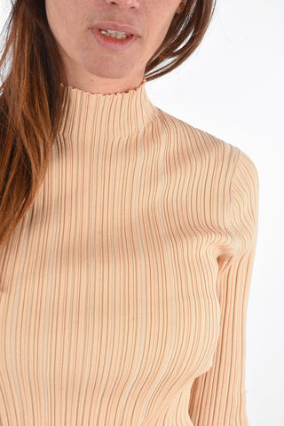 turtle neck ribbed sweater