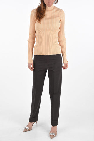 turtle neck ribbed sweater