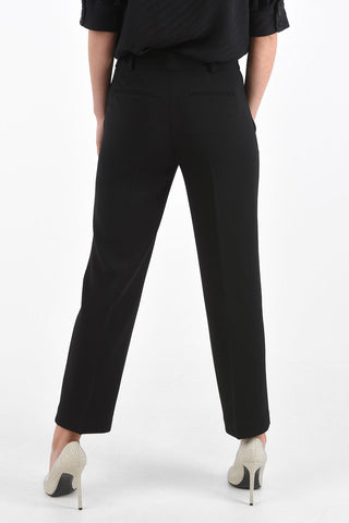 Slim Fit Pants with Belt Loops and Hidden Fastening