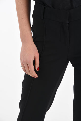 Slim Fit Pants with Belt Loops and Hidden Fastening