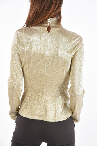 lurex long sleeve top
