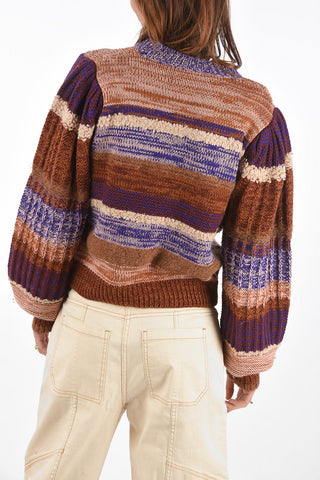 bishop sleeve SAMARA crew-neck sweater