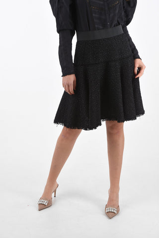 Above Knee Godet Skirt with Waistband