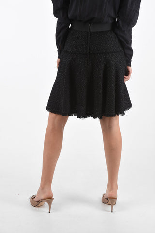 Above Knee Godet Skirt with Waistband